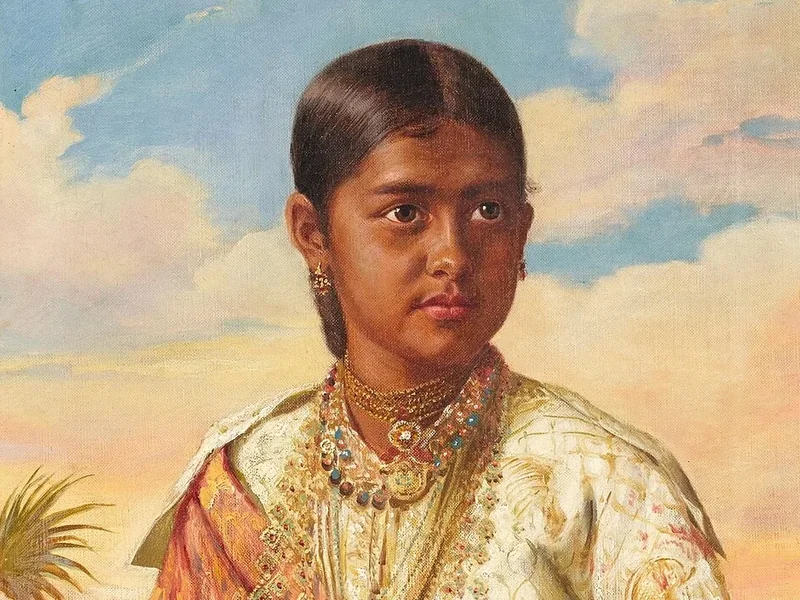 1863-Josef Reiner - Ragazza in abito da Maharaja